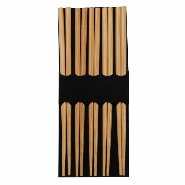 Joyce Chen Reusable Burnished Bamboo Chopsticks 5-Pair Set J30-0041
